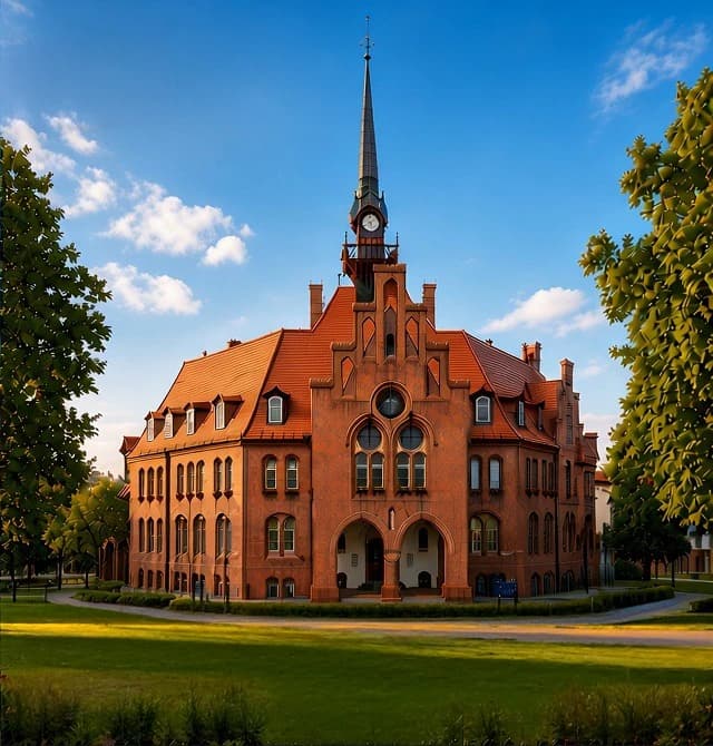 Historisches Backsteingebäude in Nauen